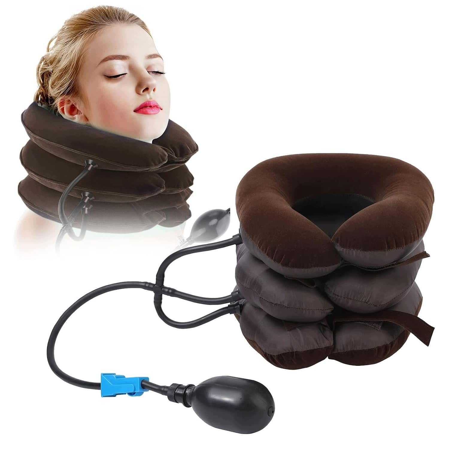 NECK TRACTION DEVICE INFLATABLE NECK MASSAGE PAIN