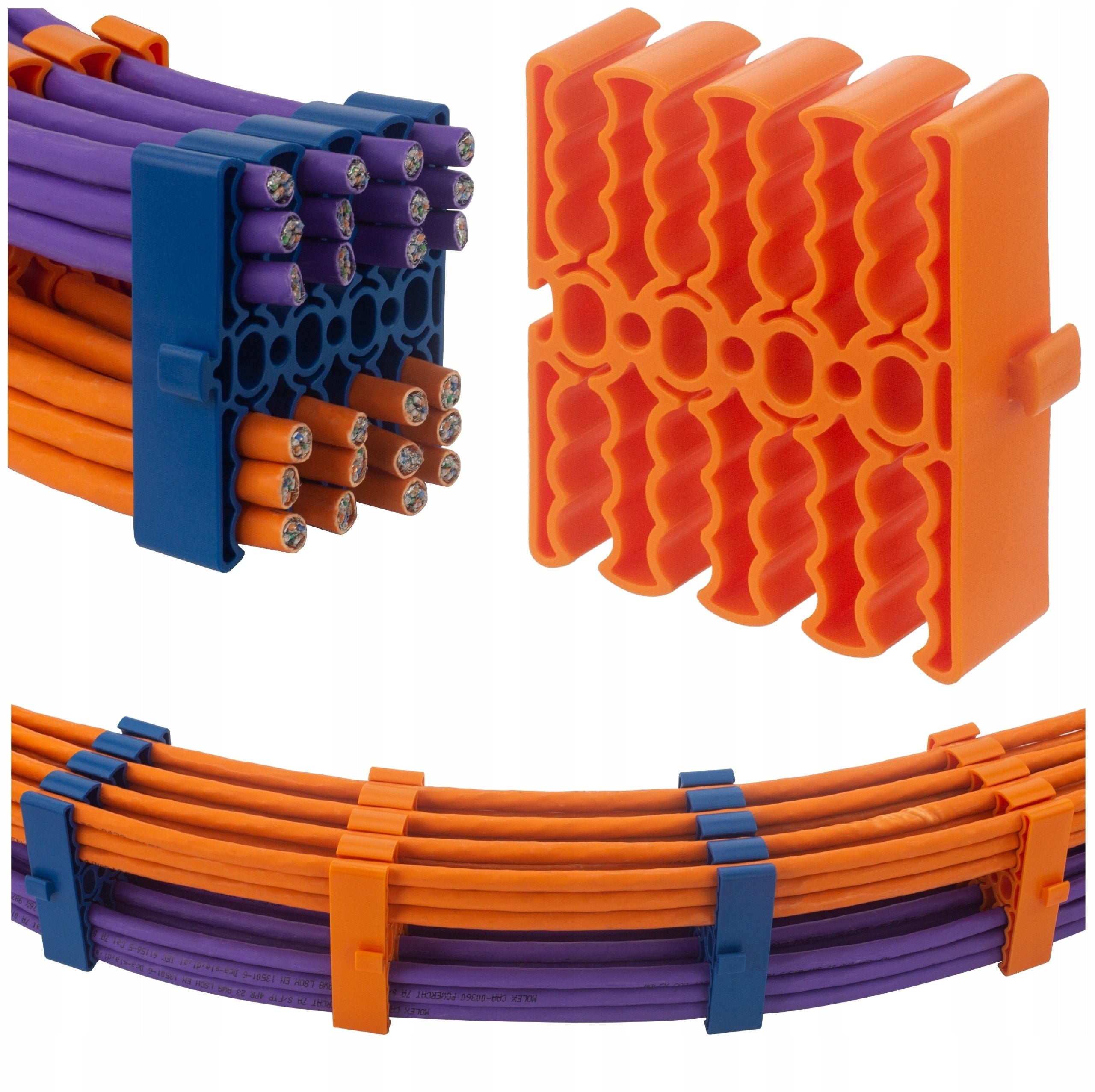 NEKU Network Cable Organizer for 24pcs Twisted Pair Organizer for RACK Cabinet