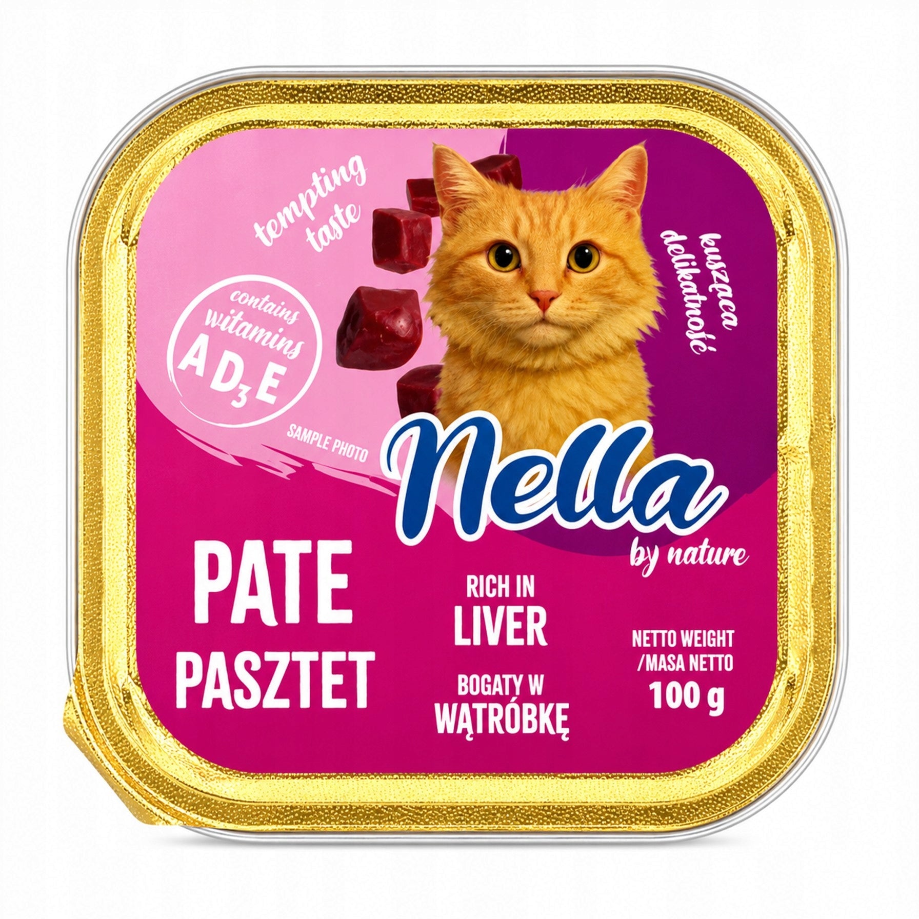 NELLA Wet Cat Food Liver Tray 100g Pâté