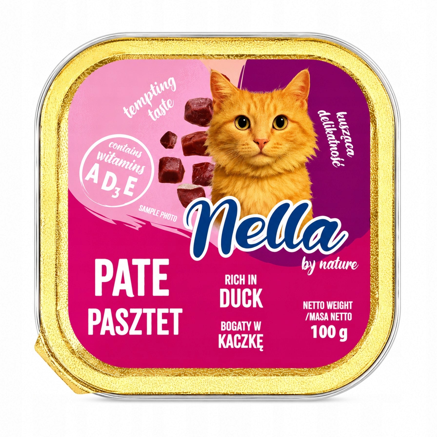 NELLA wet cat food Duck tray 100g pate