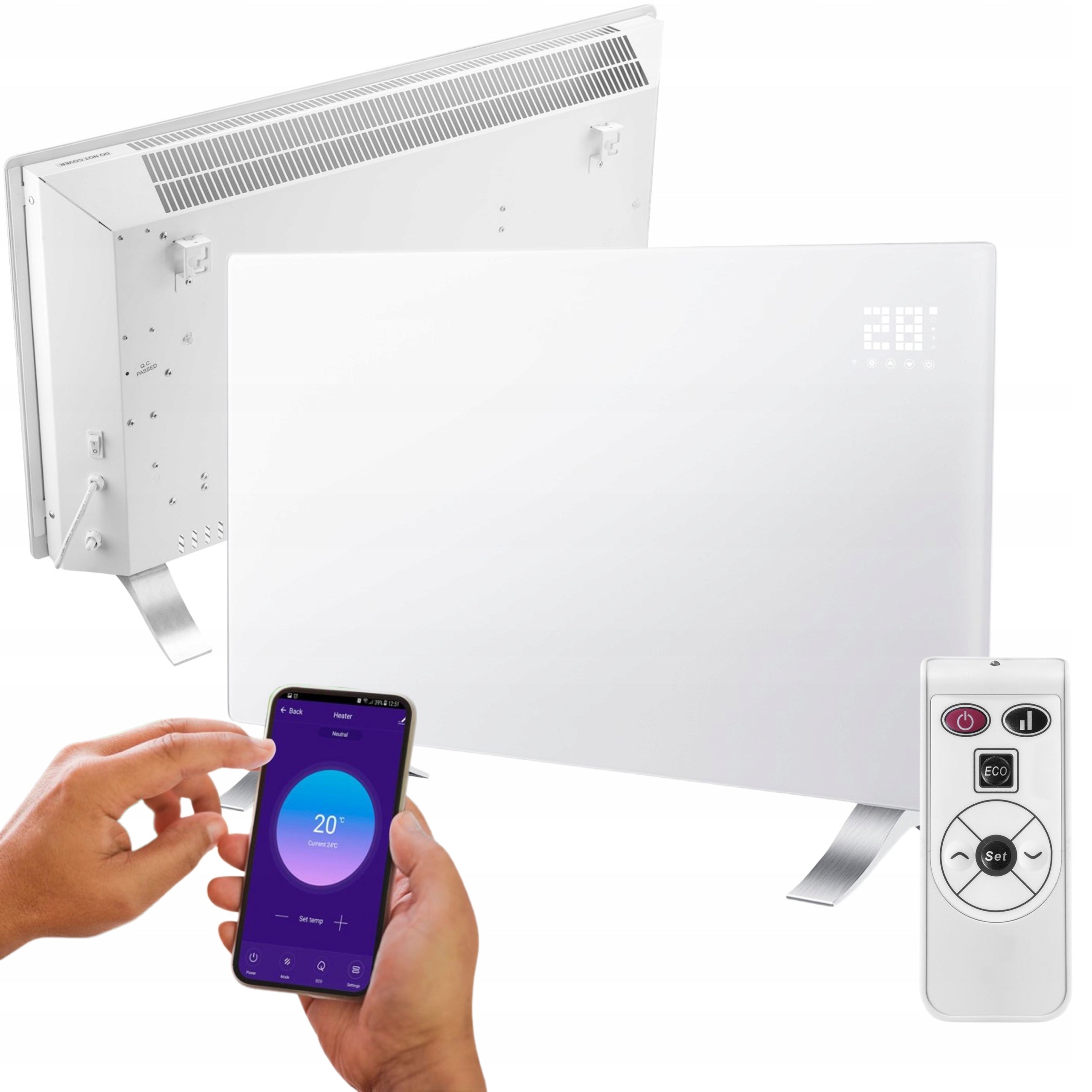 NEO ELECTRIC CONVECTOR HEATER RADIATOR 1000W WIFI + REMOTE CONTROL