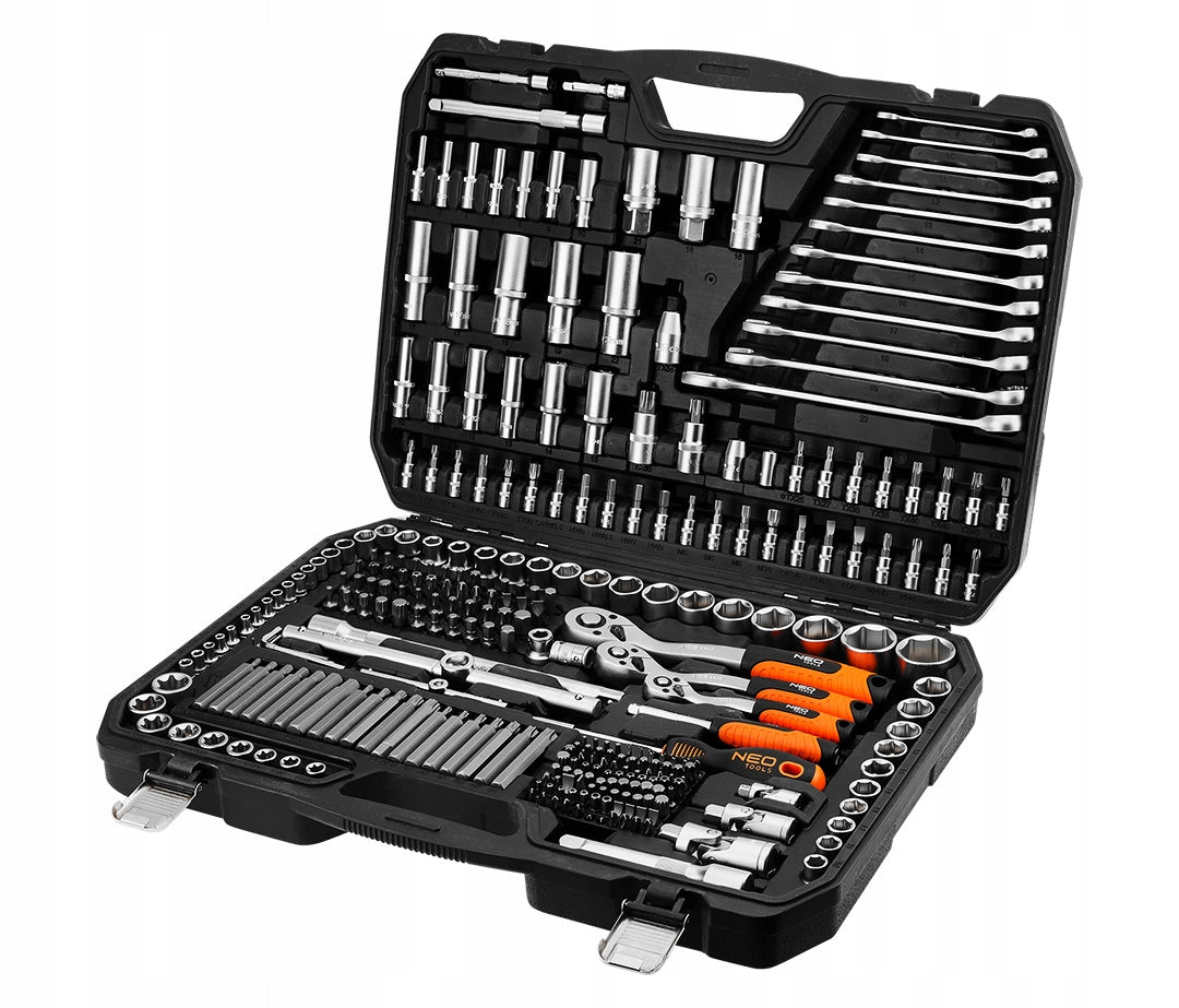NEO Large Set of Socket Wrenches 300 el. 1/2 1/4 3/8 - Socket Wrenches Manufacturer code 300 elementów klucze nasadowe NEO