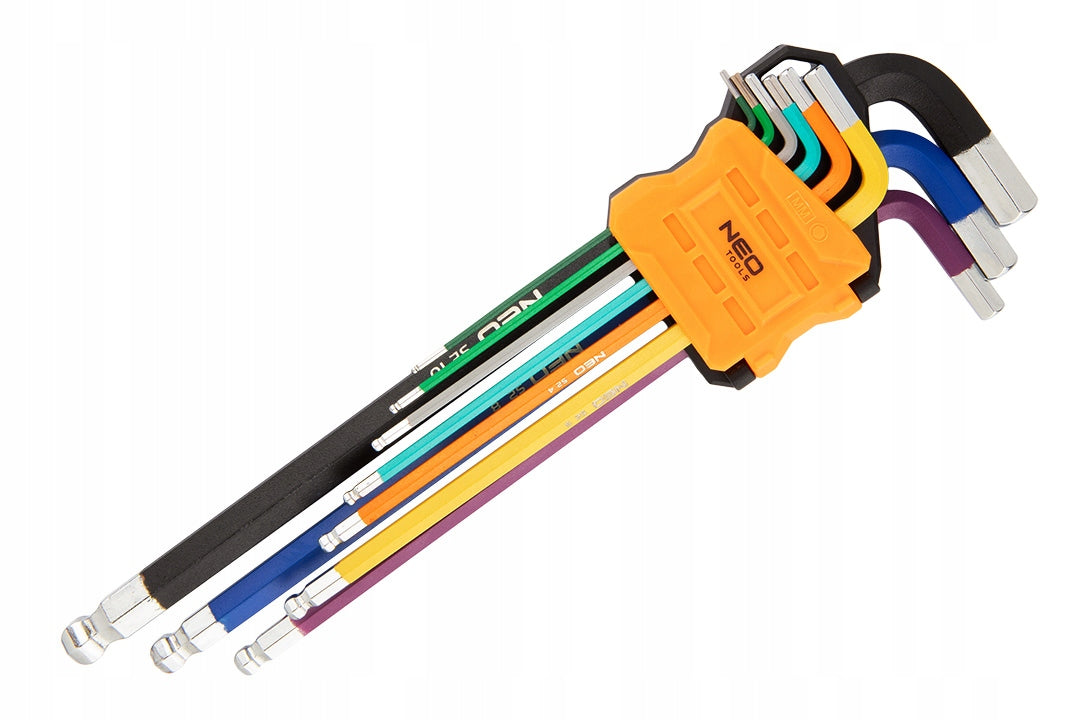 NEO Long Colorful Hexagonal Wrenches 1.5-10mm HEX ALLEN 9 pcs. ALLEN