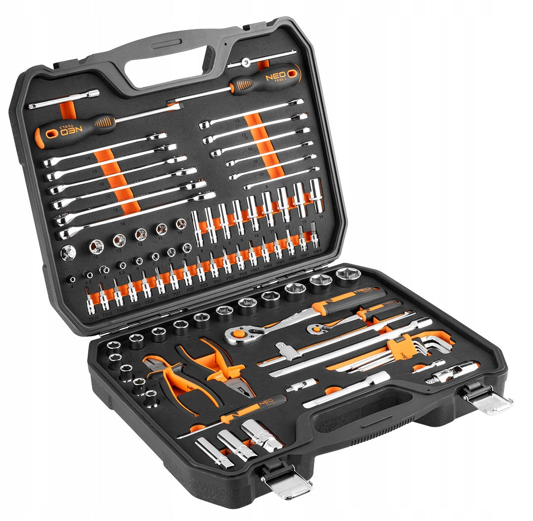 NEO SOCKET WRENCH SET CRV 1/2" 1/4" 95 ELEMENTS 10-065 Brand NEO TOOLS