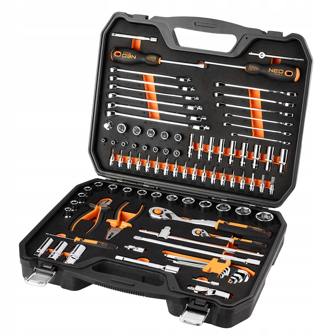 NEO SOCKET WRENCH SET CRV 1/2" 1/4" 95 ELEMENTS 10-065