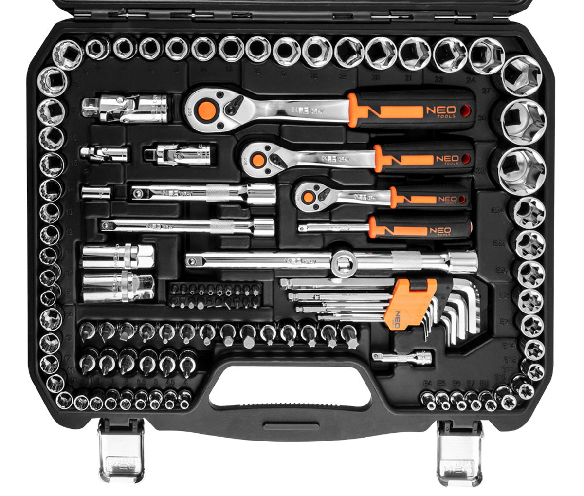 NEO SOCKET WRENCHES SET 156el 1/4 - 1/2 10-072 Brand NEO TOOLS