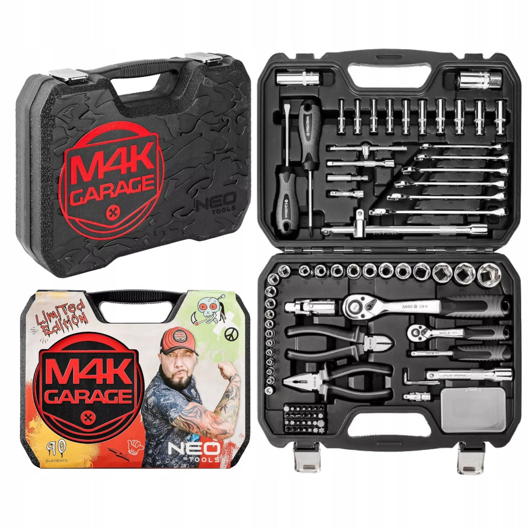 NEO Suitcase Workshop Tool Set 90el M4K GARAGE Socket Wrenches