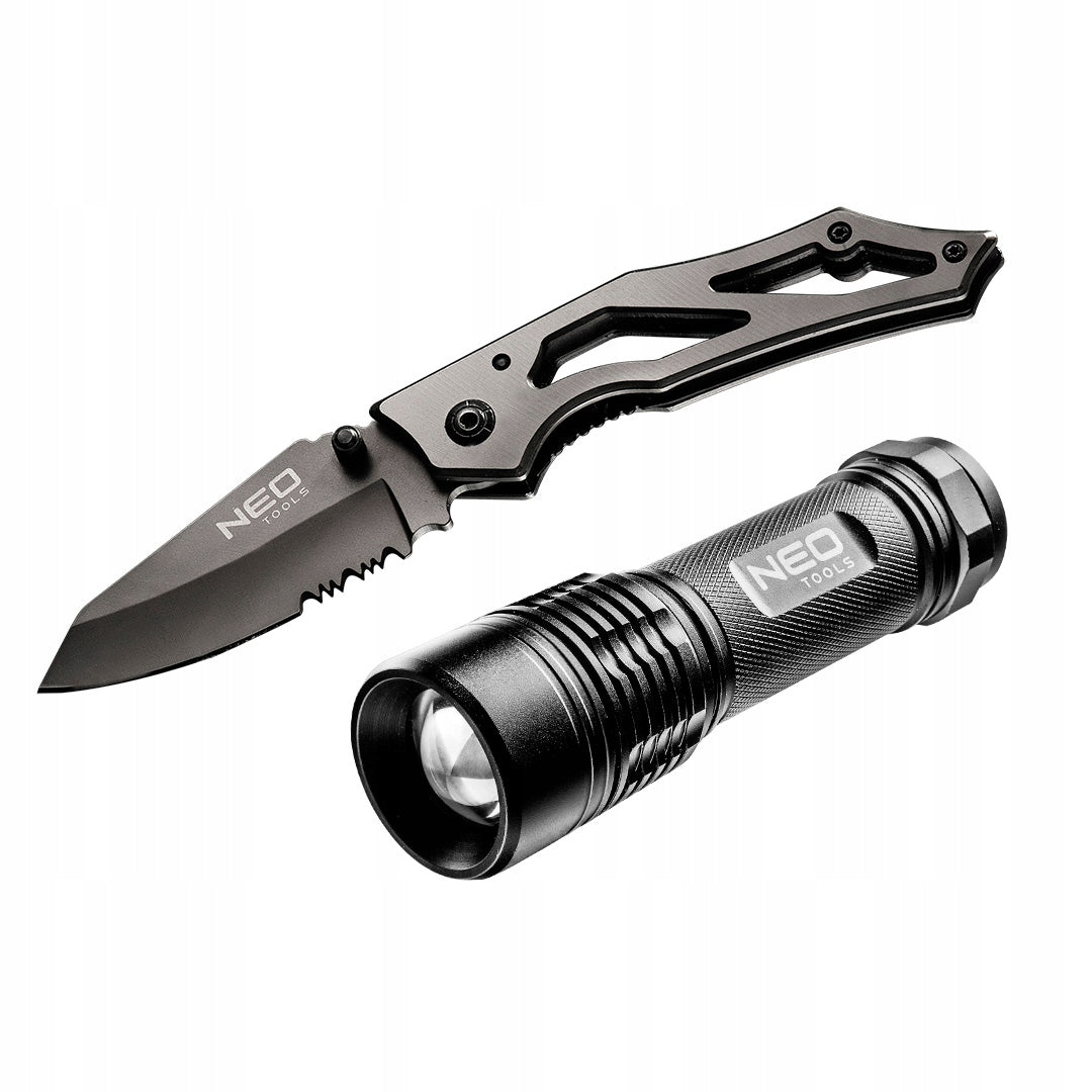 NEO TOOL SET KNIFE WITH LOCK WITH FLASHLIGHT FOR DIY 63-032 Manufacturer code 63-032