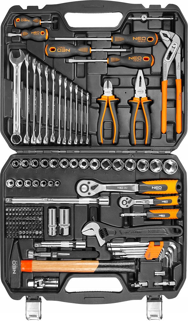 NEO TOOL SET SOCKET WRENCHES FLAT 143 EL SOCKETS 1/2 1/4 08-945 Brand NEO TOOLS