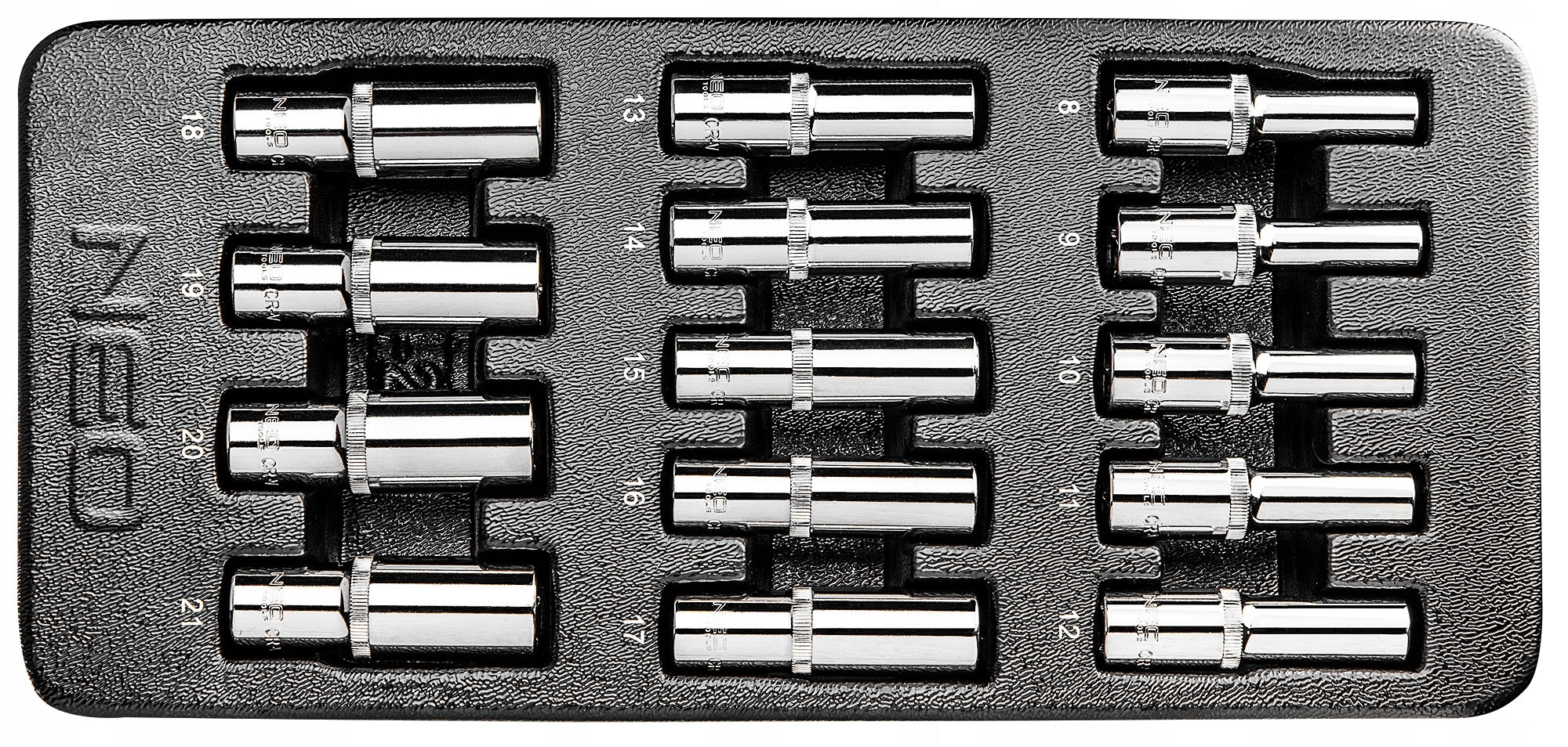 NEO TOOLS LONG CAPS 1/2" 8-21mm 14el TOOL CABINET INSERT 84-243 EAN (GTIN) 5907558424409