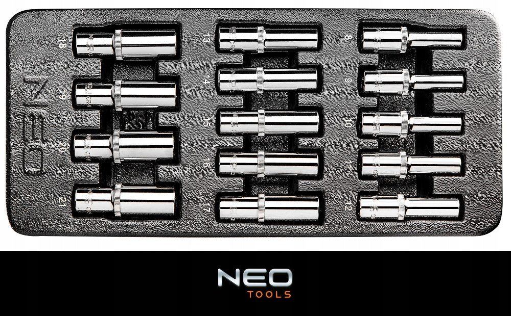 NEO TOOLS LONG CAPS 1/2" 8-21mm 14el TOOL CABINET INSERT 84-243 Manufacturer code 84-243