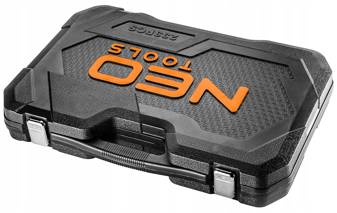 NEO TOOLS Socket wrenches 233 El. Suitcase 1/2 1/4 3/8 + screwdriver set Packaging status original