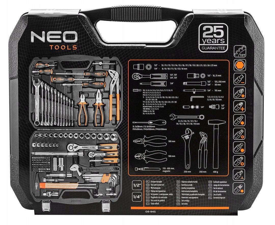 NEO TOOLS Tool set 143 pcs. 08-945 Customs tariff code 82060000