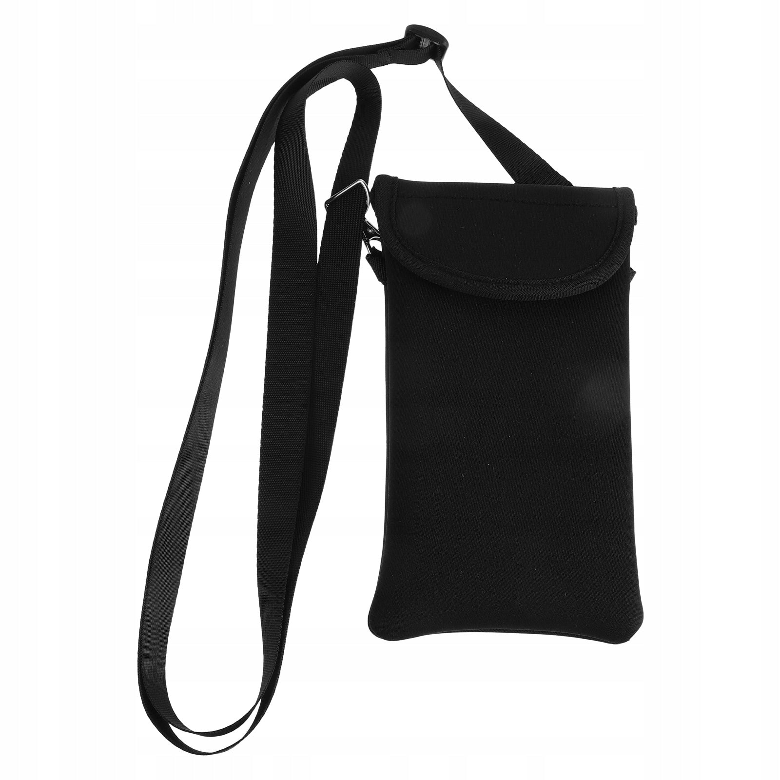 NEOPRENE SHOCKPROOF PHONE POUCH WATERPROOF BLACK NECK HANGING PHONE CASE