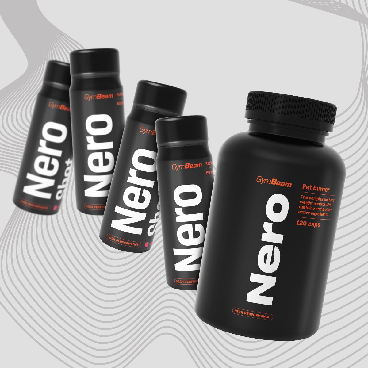 NERO FAT BURNER L-CARNITINE CAFFEINE - GymBeam 120 kaps Brand GymBeam