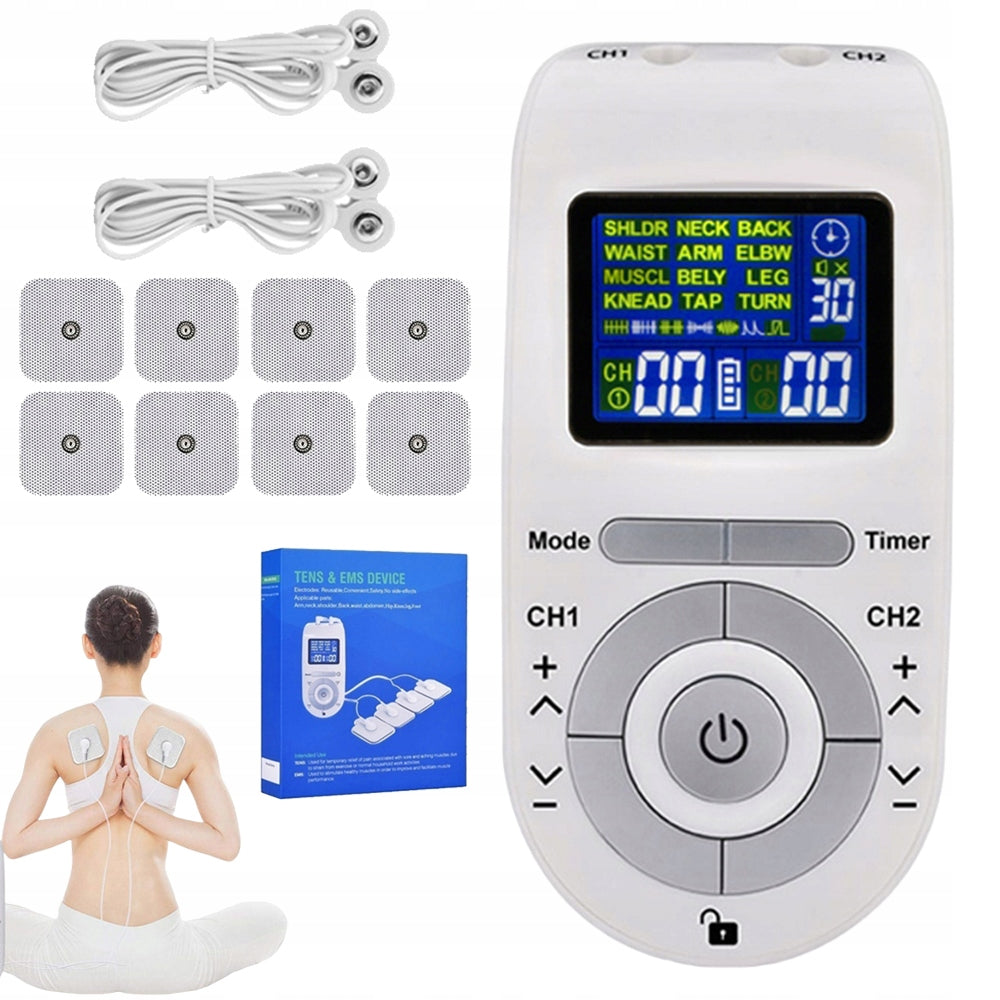 NERVE MUSCLE ELECTROSTIMULATOR TENS EMS MASS 40 LEVELS 12 MODES