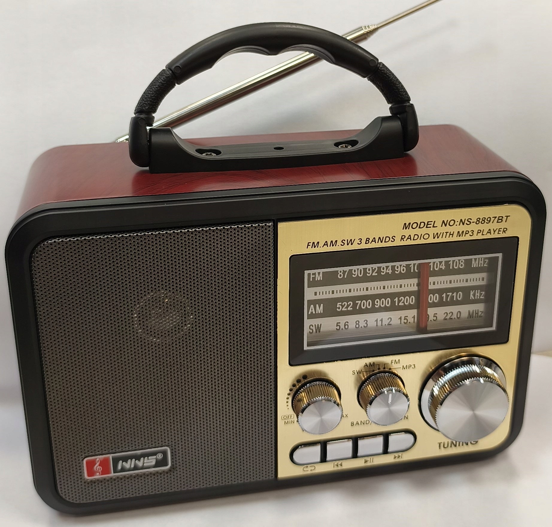 NETWORK-BATTERY RADIO KITCHEN PORTABLE RETRO BLUETOOTH AM FM SW Packaging status original