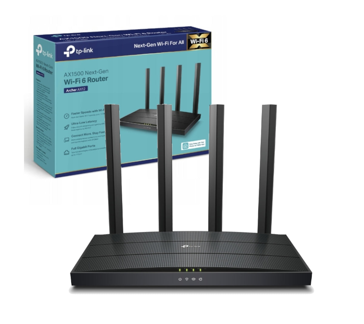 NETWORK WIFI ROUTER TP-LINK ARCHER AX12 WIRELESS WIFI6 5GHZ