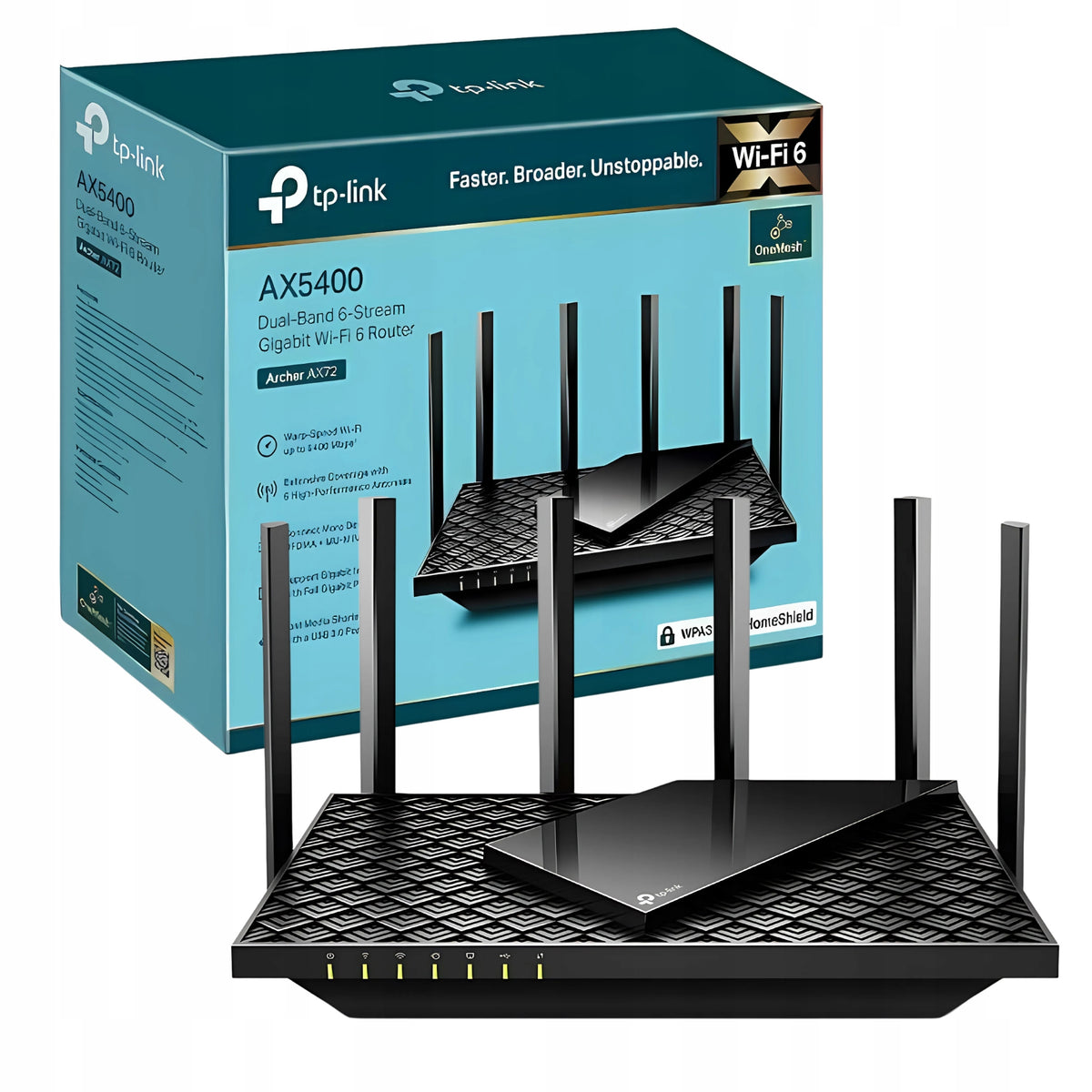 NETWORK WIFI ROUTER TP-LINK WIRELESS ARCHER AX72 WIFI6