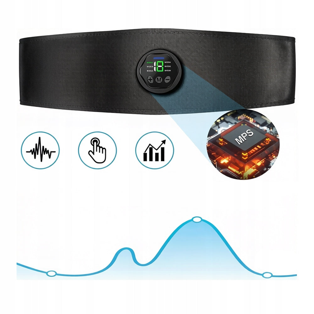NEW ABDOMINAL MUSCLE ELECTROSTIMULATOR EMS ABS SLIMMING BELT IMPROVED Model 8D85D58