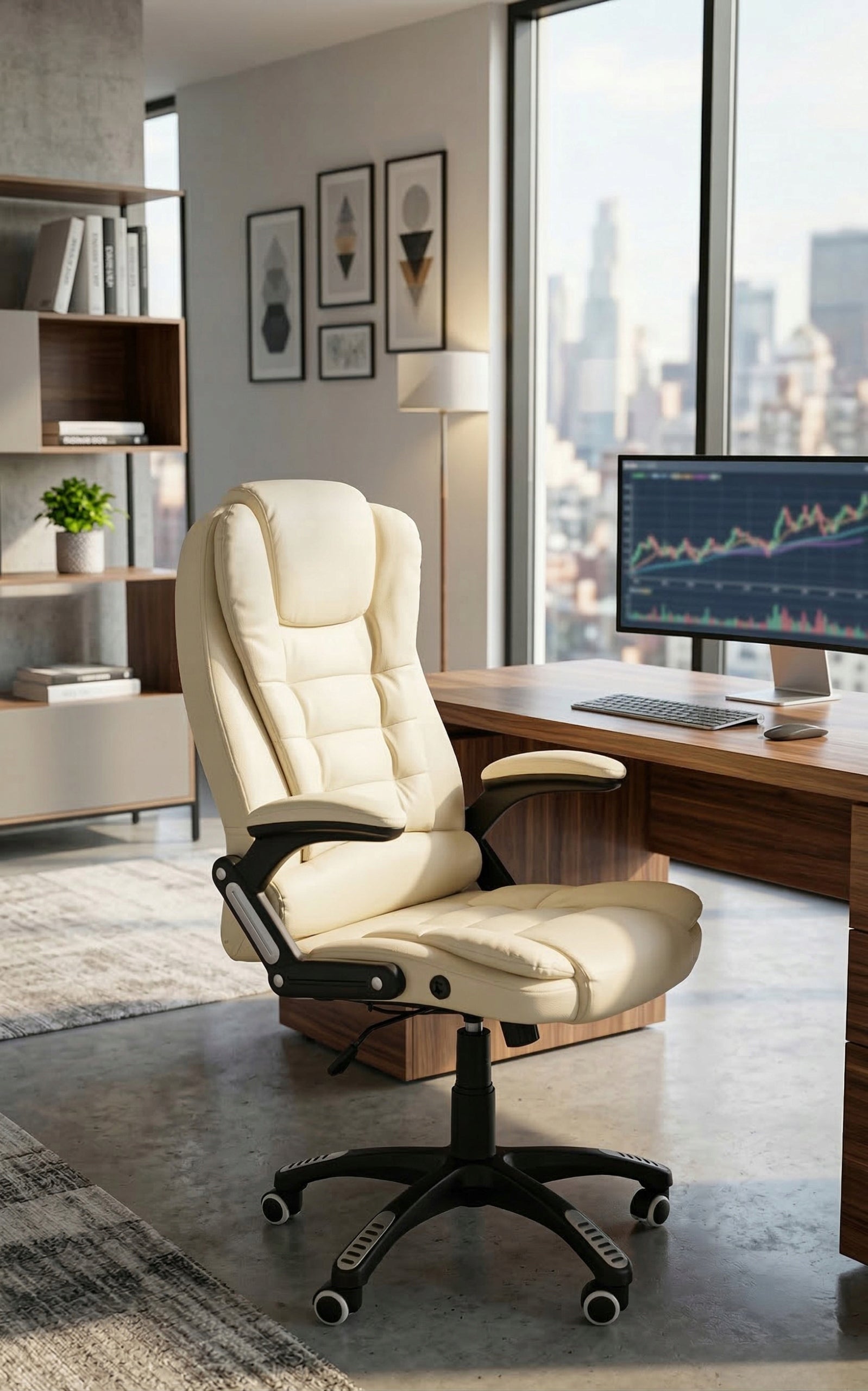 NEW BEIGE OFFICE CHAIR SWIVEL CHAIR GIOSEDIO Manufacturer code BSB005