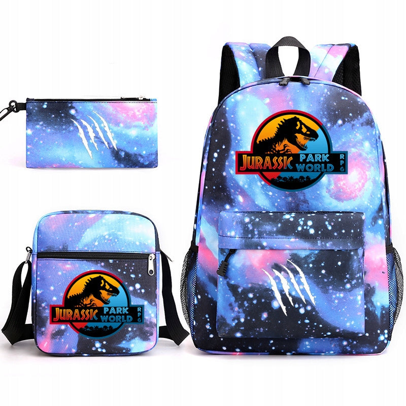 NEW JURASSIC PARK WORLD SCHOOL SET BACKPACK A4 BAG PENCIL CASE Brand no brand