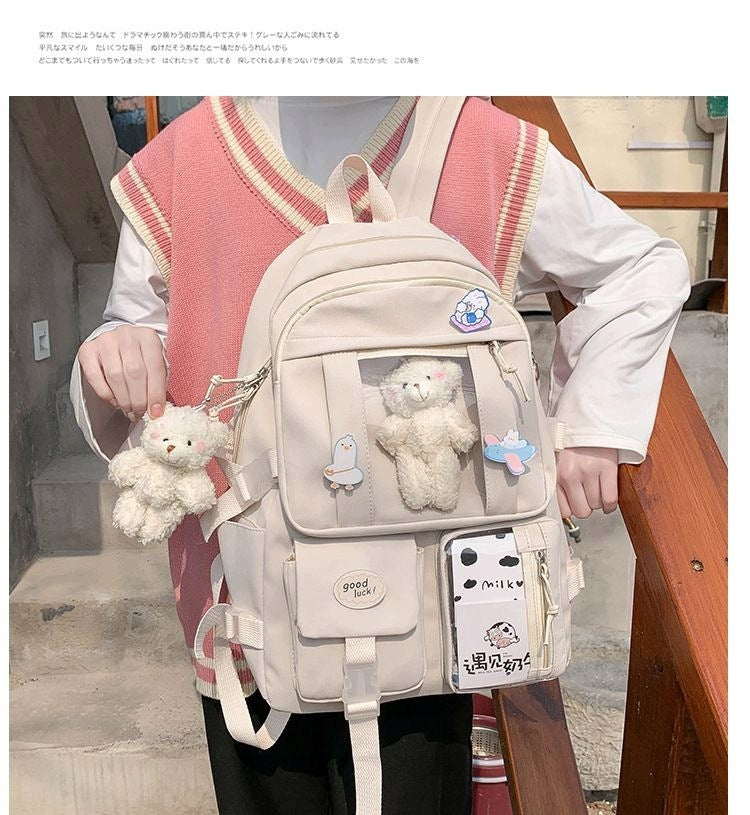NEW Japanese School Backpack for Girls ,with 2 Bears Brand no brand