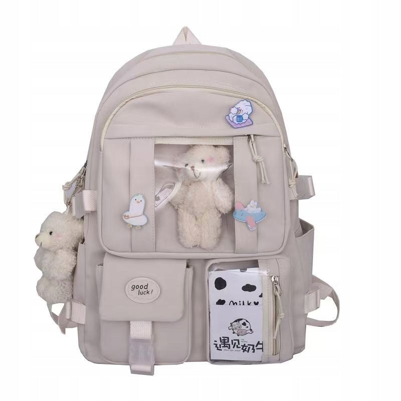NEW Japanese School Backpack for Girls ,with 2 Bears