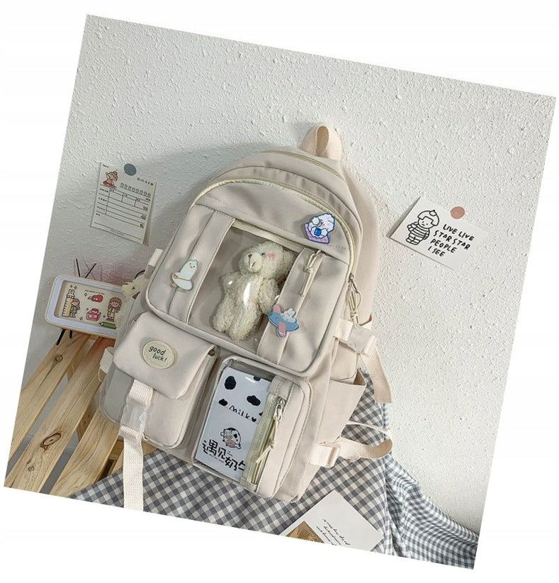 NEW Japanese School Backpack for Girls ,with 2 Bears