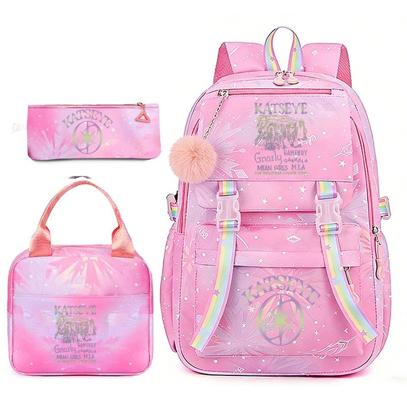NEW KIDS SCHOOL BACKPACK KATSEYE GAME SATCHEL Pencil Case 3IN1 Manufacturer code dhrty54y