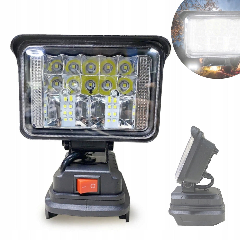 NEW MAKITA 18V halogen WORK LIGHT FLASHLIGHT+2X USB 3CALI 18LED