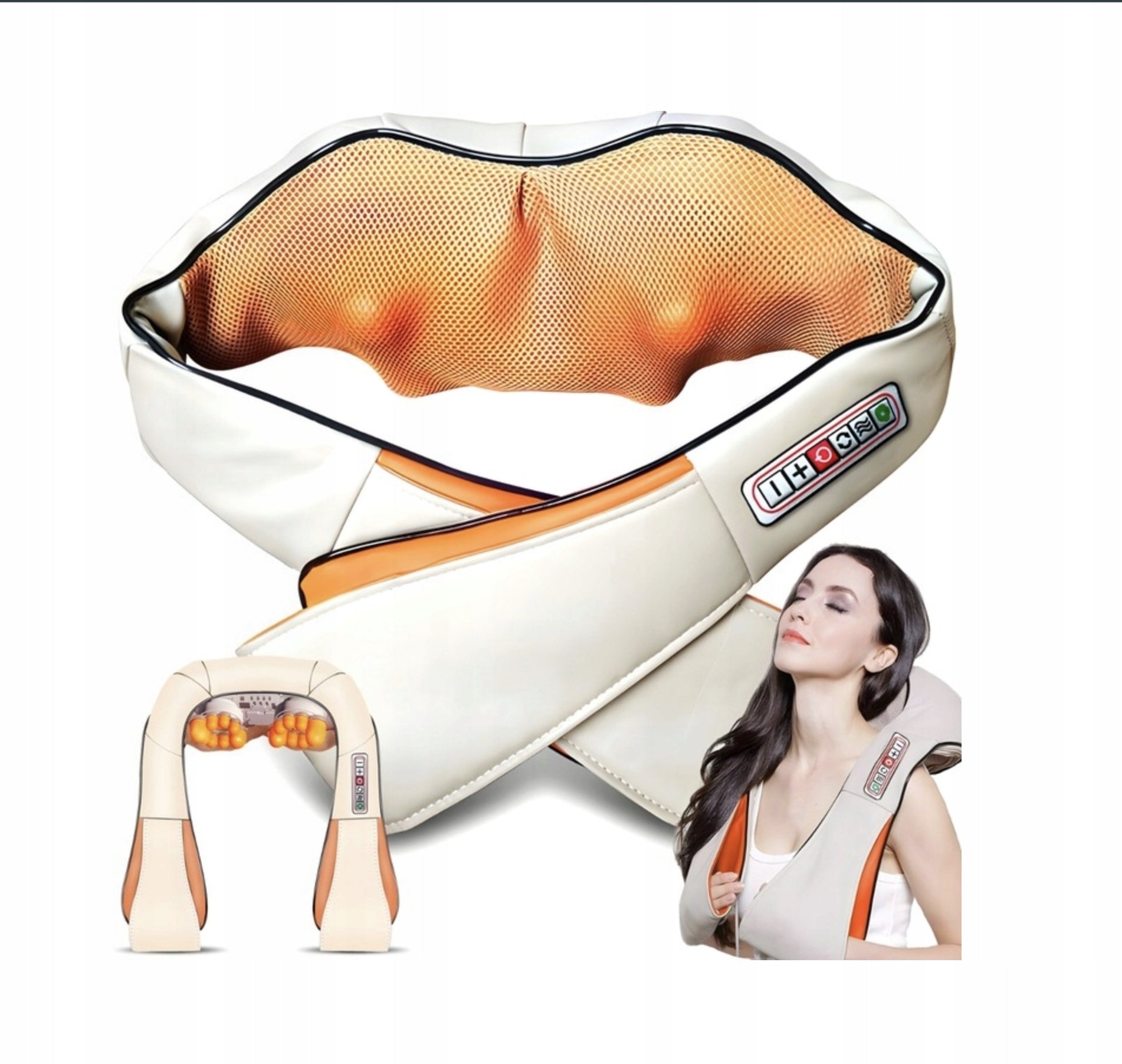 NEW MODEL MASSAGER for Neck Shoulder Heating Shiatsu 30 W 3D Herz