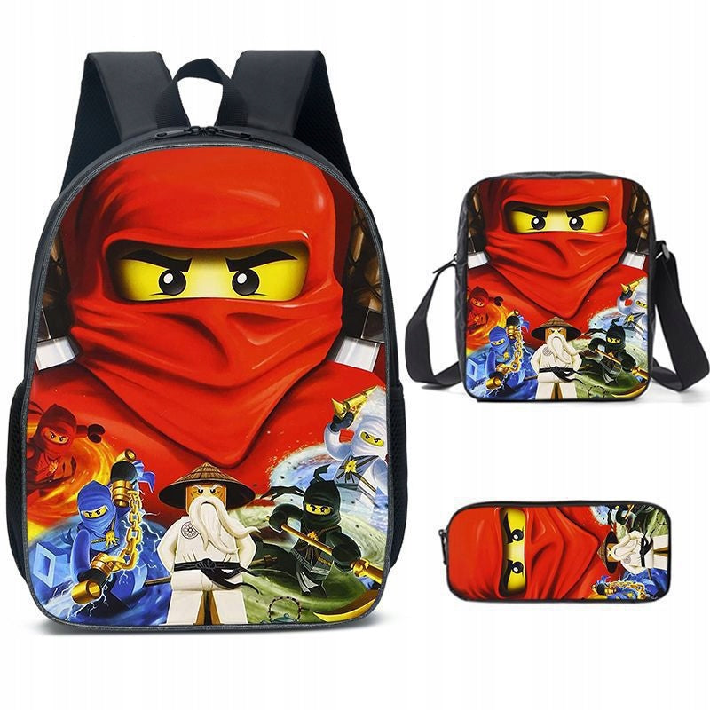 NEW Ninjago SCHOOL SET BACKPACK A4 PENCIL CASE BAG Manufacturer code D45B