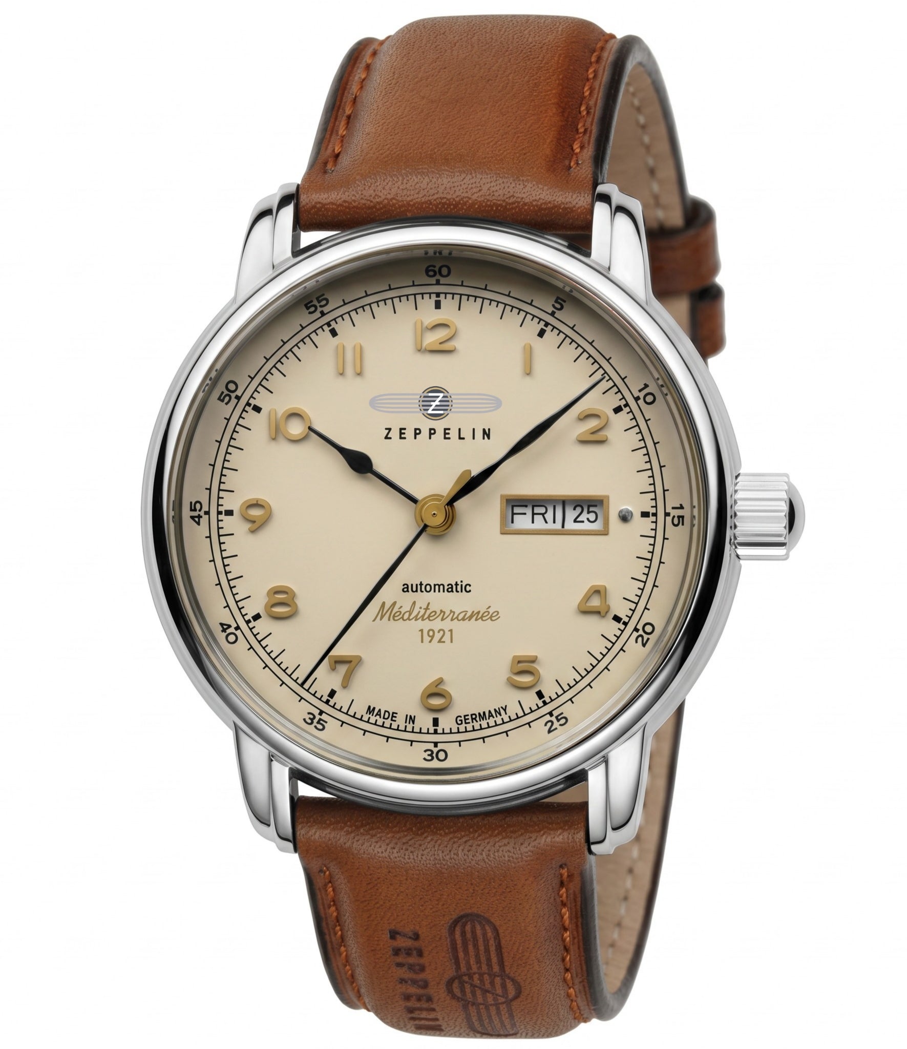 NEW ORIGINAL Men's watch Zeppelin 9664-5 Mediterranee Automatic date