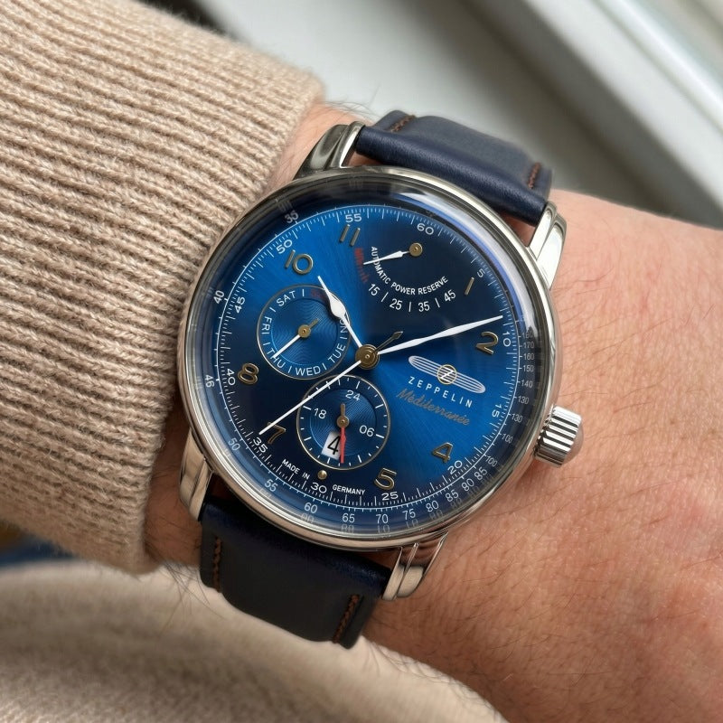 NEW ORIGINAL Men's watch Zeppelin 96903 Mediterranee Automatic date Brand Zeppelin