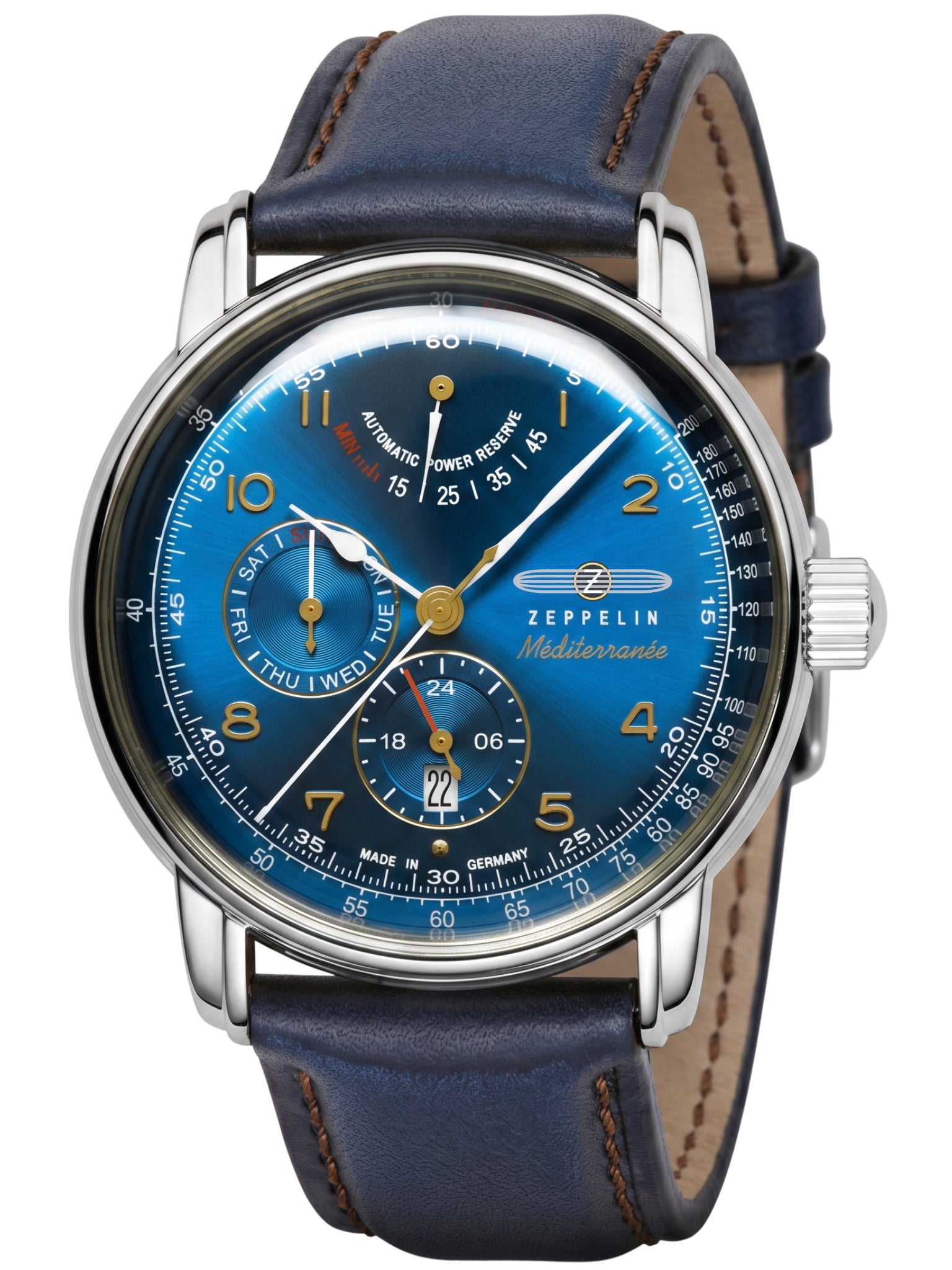 NEW ORIGINAL Men's watch Zeppelin 96903 Mediterranee Automatic date