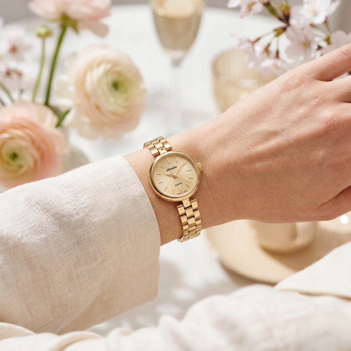 NEW ORIGINAL Women's Watch ADRIATICA A3474.1111Q gold classic Brand Adriatica