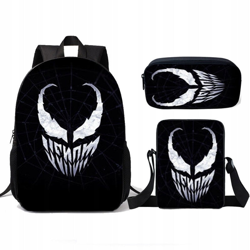 NEW Venom SCHOOL SET BACKPACK A4 PENCIL CASE BAG
