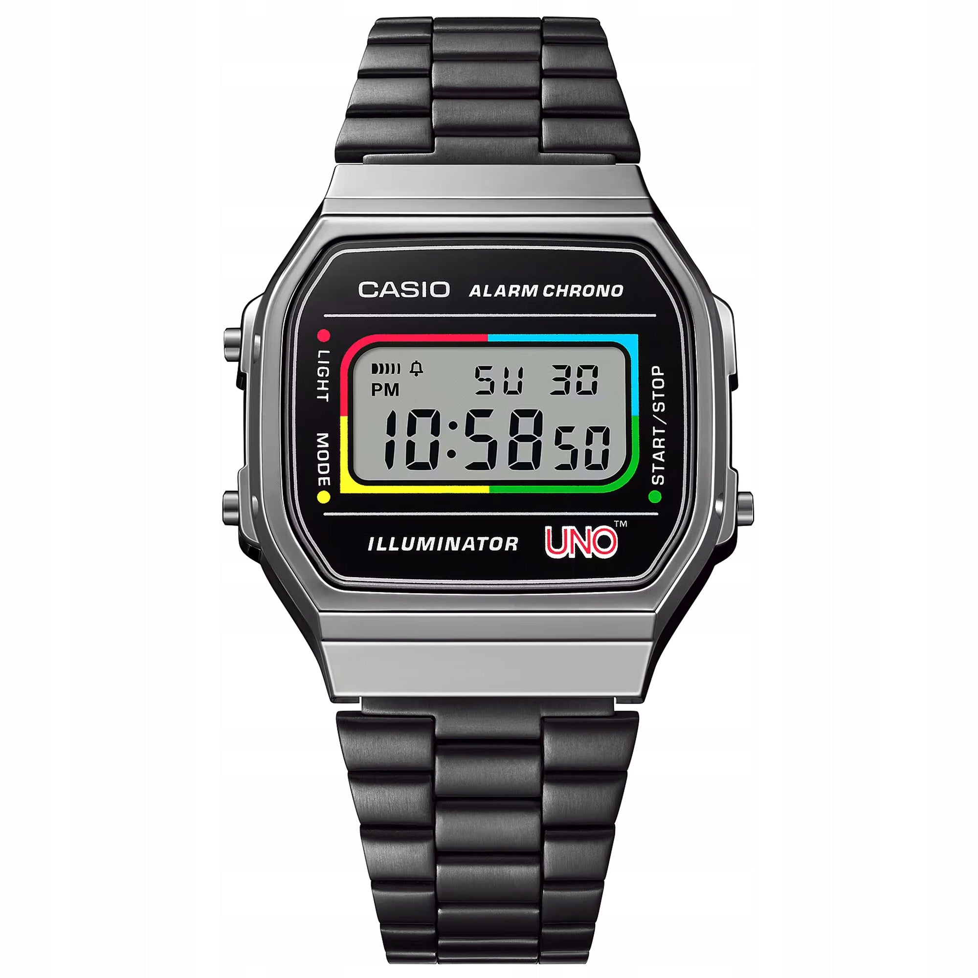 NEW WATCH CASIO VINTAGE A168WEUC-1AER UNO + ENGRAVING Packaging status original