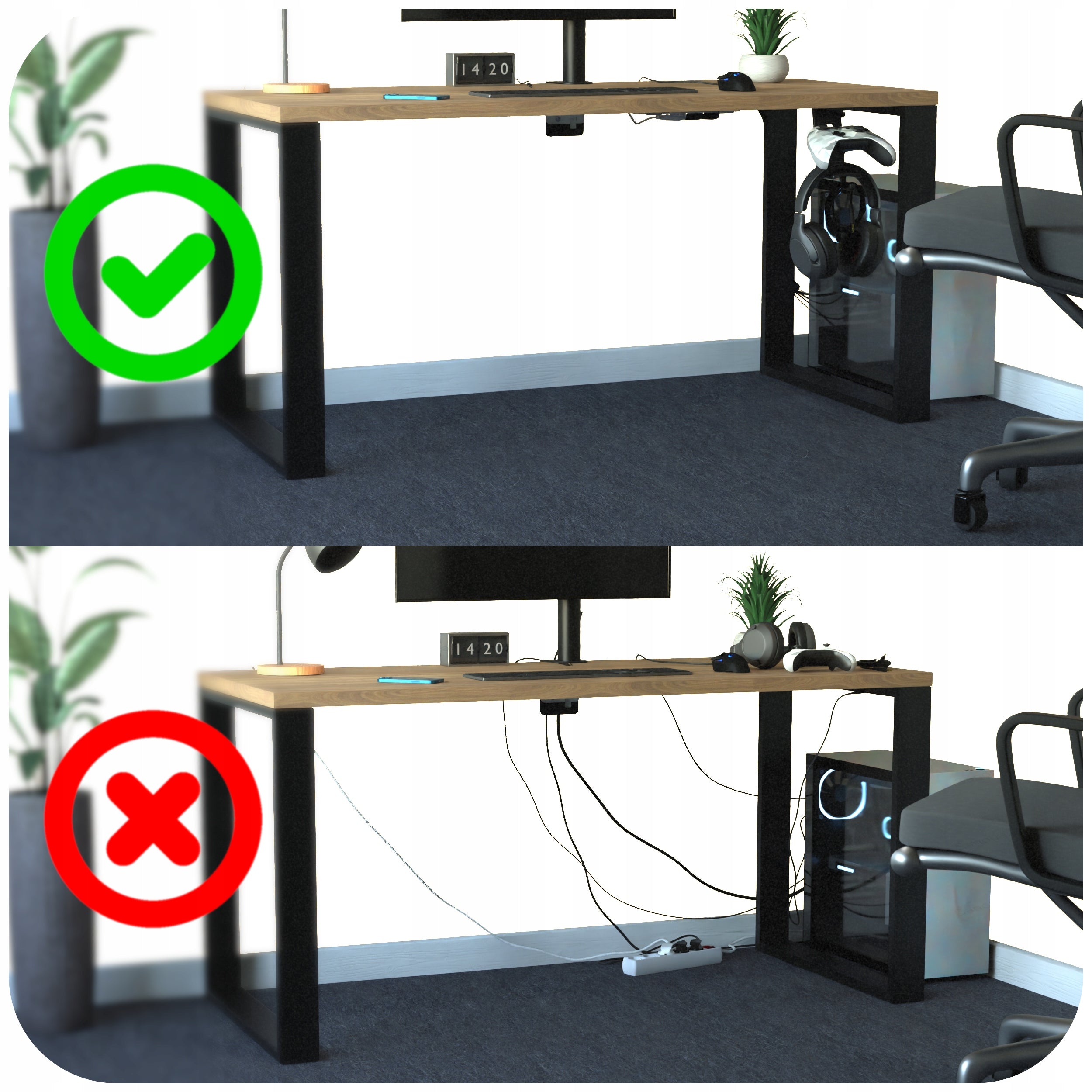 NEXUS – Universal Power Strip Holder for Desk Extension Cord Brand no brand