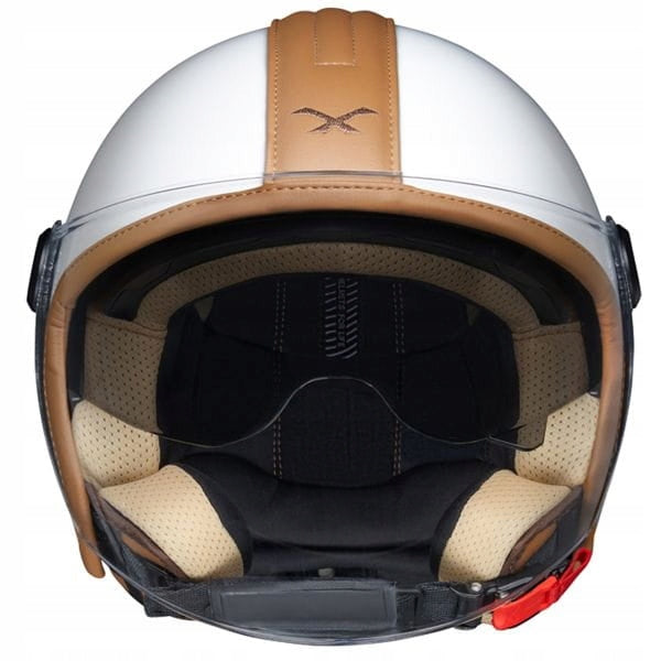 NEXX Open Helmet Y10 Midtown White/Camel - M Size M
