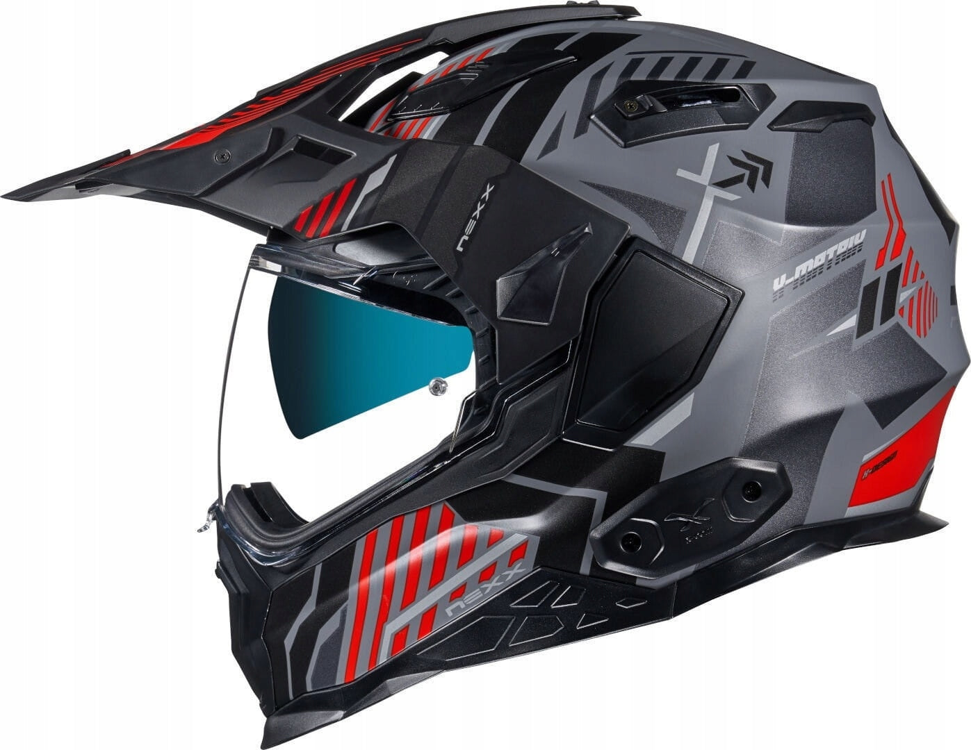 NEXX X.WED2 Wild Country Grey Red Motorcycle Helmet GIFT