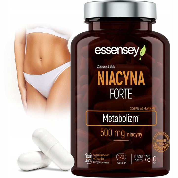 NIACIN FORTE 500MG Skin Fatigue Nervous System 120DAYS VITAMIN B3 WIT PP Packaging status original