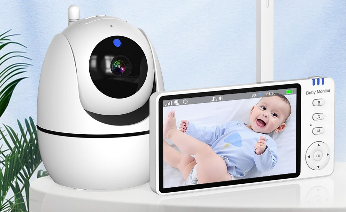 NIANIA ELEKTRONICZNA Z KAMERĄ OBROTOWA BABY MONITOR WYŚWIETLACZ LCD 5" HD Packaging status original