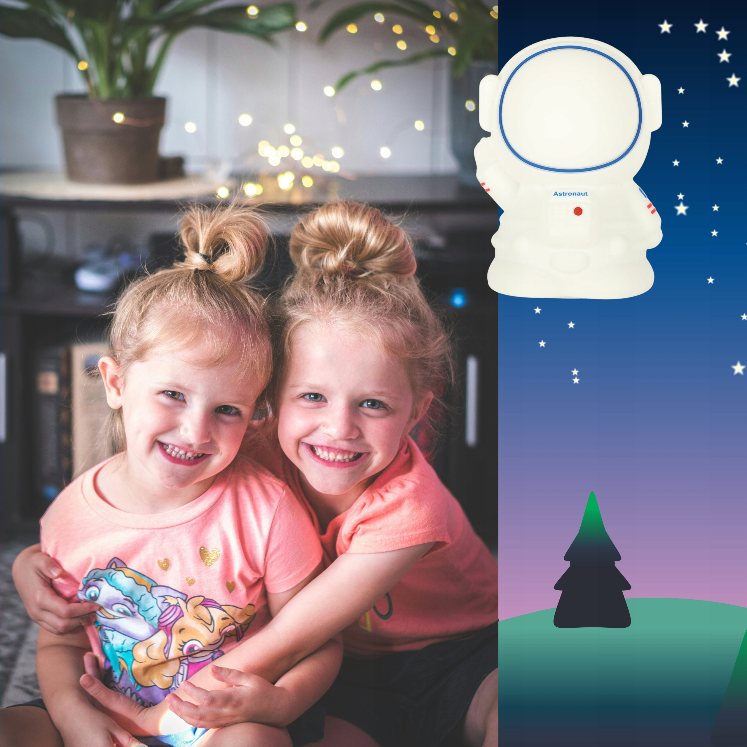 NIGHT LIGHT FOR CHILDREN ASTRONAUT LED 9 COLORS WHITE COSMONAUT Manufacturer code PROJEKTOR LAMPKA LED KOSMONAUTA 9 KOLORÓW