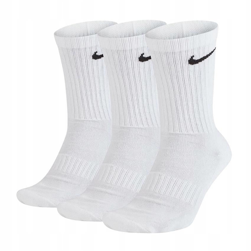 NIKE EVER DAY UNISEX SOCKS SIZE 38-42 WHITE ANKLE SOCKS 3 PAIRS