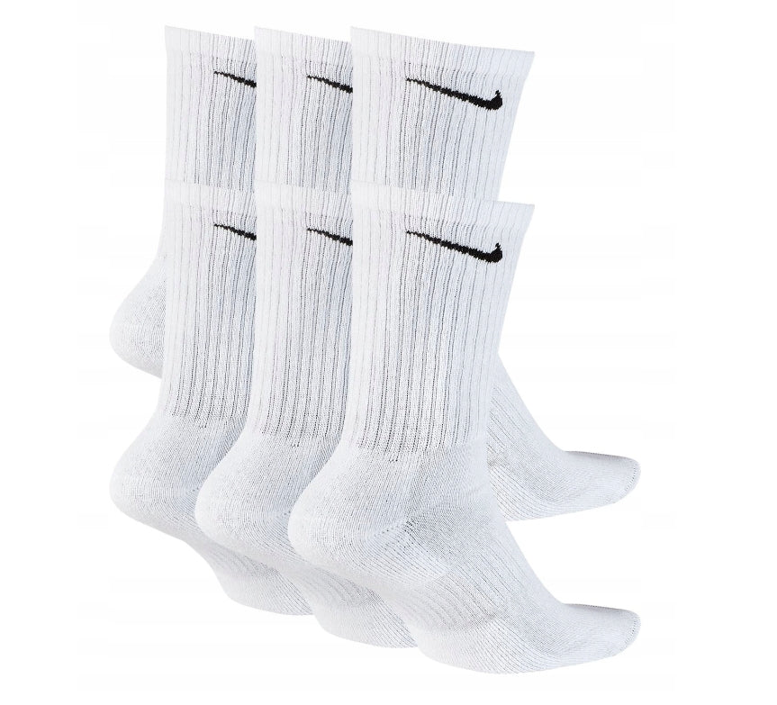 NIKE ORIGINAL SOCKS HIGH 38-42 6 PAIRS WHITE Packaging status original