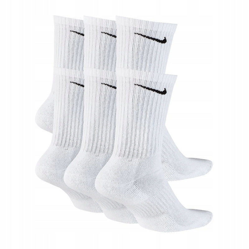 NIKE Socks EVER DAY UNISEX SIZE 38-42 WHITE OVER ANKLE 6 PAIRS Packaging status original