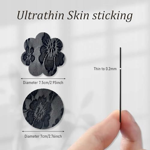 NIPPLE STICKERS SELF ADHESIVE BLACK LACE 10 PAIRS FOR WOMEN FOR HOME Manufacturer code SWC5908151808122