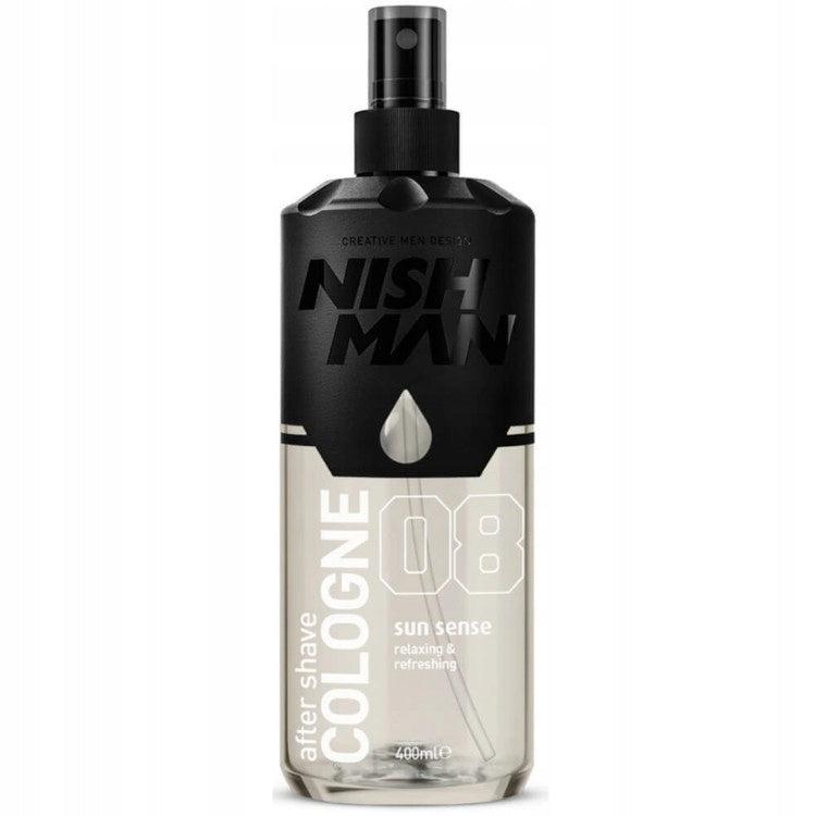 NISHMAN AFTER SHAVE 08 SUN AFTERSHAVE COLOGNE SPRAY 400 ML Packaging status original